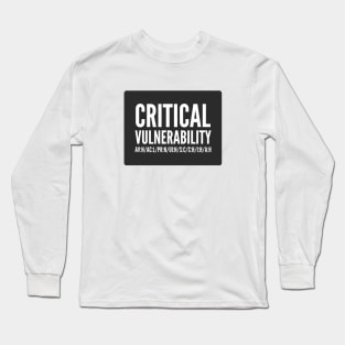 Cybersecurity Critical Vulnerability CVSS Score Vector Black Background Long Sleeve T-Shirt